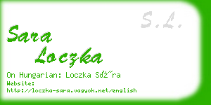 sara loczka business card